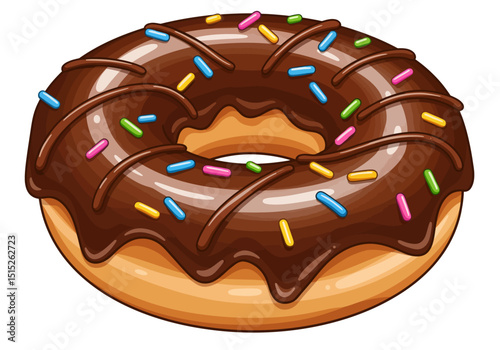 Glazed donut with sprinkles