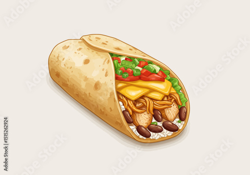 Tortilla wrap with filling