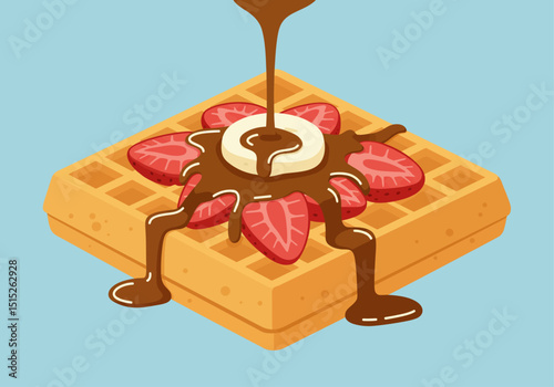 Waffle with topping image