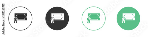Certificate icon logo vector set. Graphic design elements