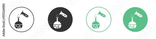 Chemical test icon logo vector set. Graphic design elements