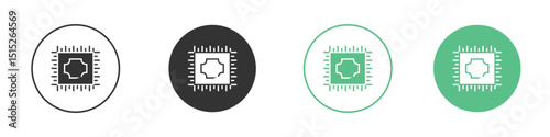 Chip icon logo vector set. Graphic design elements
