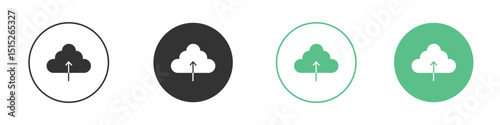 Cloud upload icon logo vector set. Graphic design elements