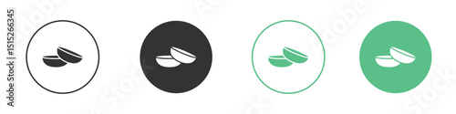 contact lenses icon logo vector set. Graphic design elements