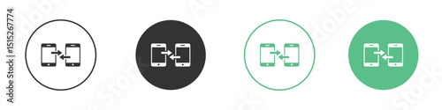 Data transfer icon logo vector set. Graphic design elements