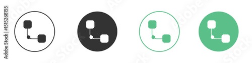 Diagram nested icon logo vector set. Graphic design elements