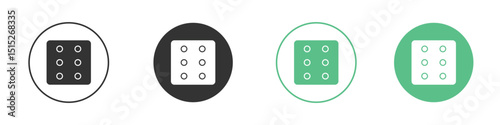 Dice six icon logo vector set. Graphic design elements