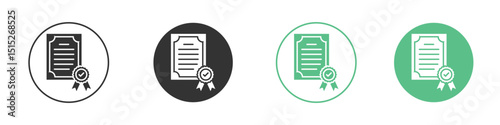 Diploma icon logo vector set. Graphic design elements