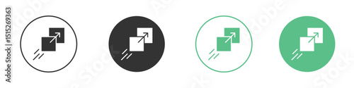 Drag and drop icon logo vector set. Graphic design elements