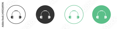 Ear muffs icon logo vector set. Graphic design elements