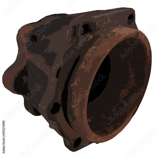 Rusty metal part