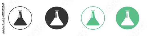 Flask icon logo vector set. Graphic design elements