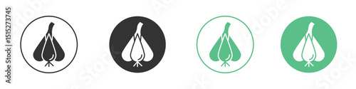Garlic icon logo vector set. Graphic design elements