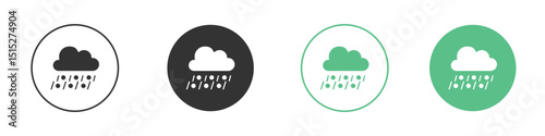 Hail icon logo vector set. Graphic design elements