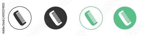 Hair brush icon logo vector set. Graphic design elements