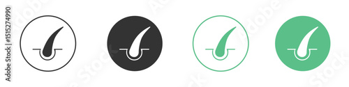 Hair icon logo vector set. Graphic design elements