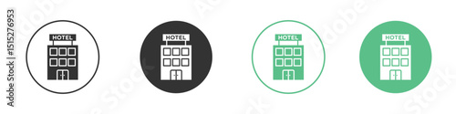 hotel icon logo vector set. Graphic design elements