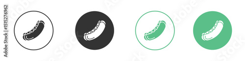 Hotdog icon logo vector set. Graphic design elements