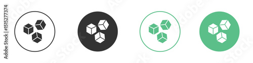 Ice icon logo vector set. Graphic design elements