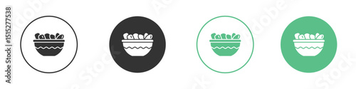 Iftar meal ramadan icon logo vector set. Graphic design elements