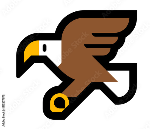 Stylized Eagle in Flight
