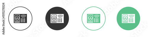Intercom icon logo vector set. Graphic design elements