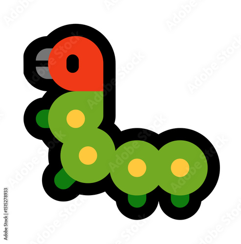 Cute Cartoon Caterpillar