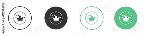 Jester hat icon logo vector set. Graphic design elements