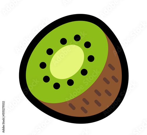 Kiwi fruit isolated on white background 