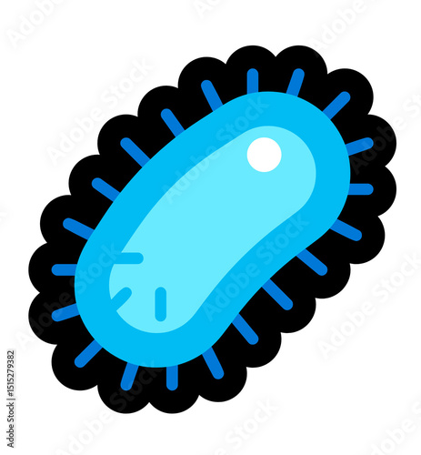 Illustration of a Rod-Shaped Bacterium