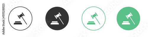 Law icon logo vector set. Graphic design elements