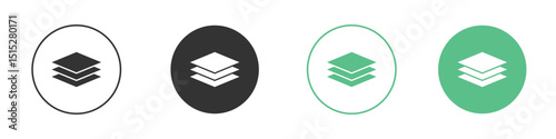 Layers icon logo vector set. Graphic design elements