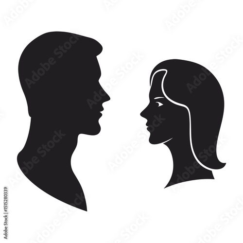 man and woman silhouette