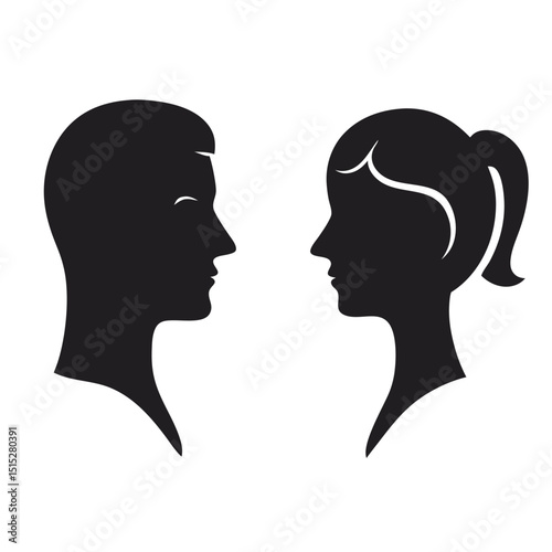 man and woman silhouette