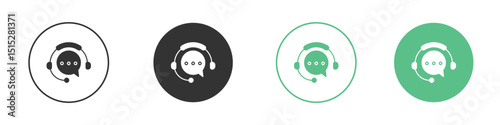 Live chat icon logo vector set. Graphic design elements