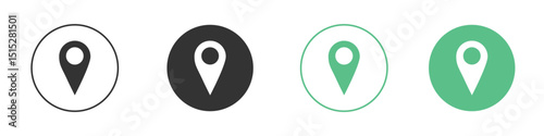 Located icon logo vector set. Graphic design elements
