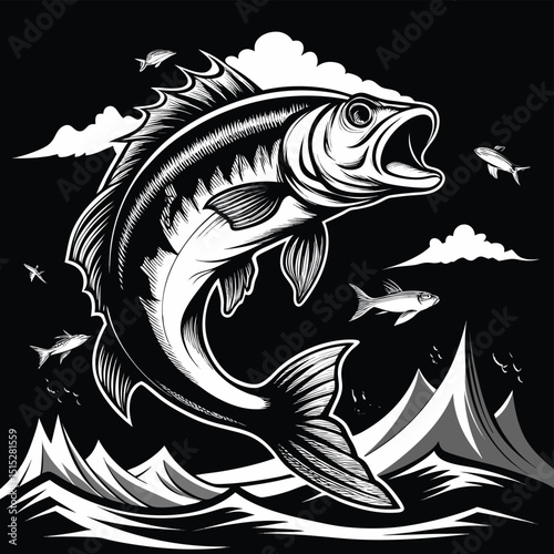 black and white fish