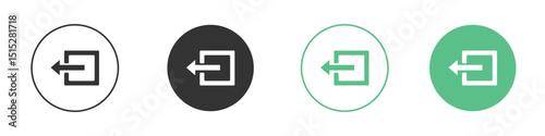Log out icon logo vector set. Graphic design elements