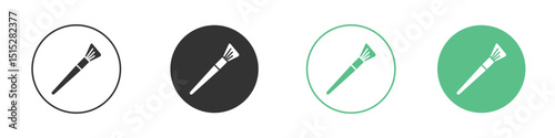Makeup brush icon logo vector set. Graphic design elements