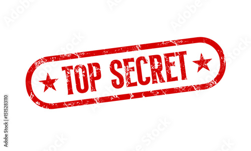 top secret rubber stamp — vector illustration