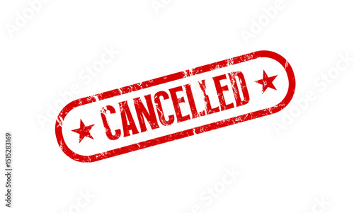 cancelled rubber stamp — vector illustration