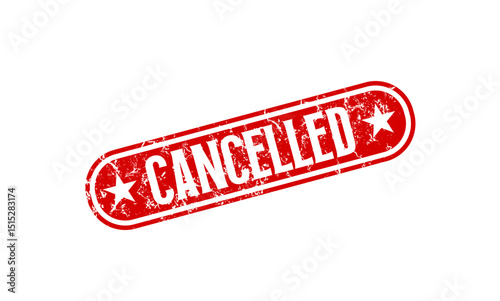 cancelled rubber stamp — vector illustration