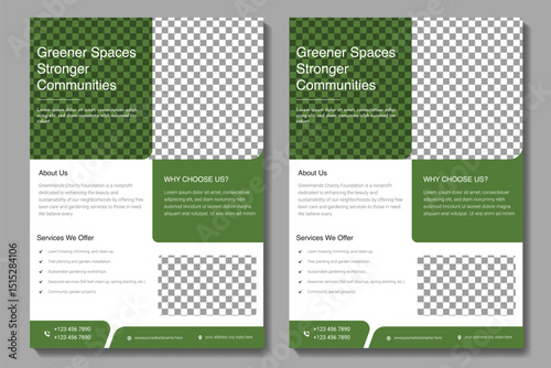 lawn & garden flyer design template landscaping services Tree and gardening service poster leaflet design. lawnmower flyer. Lawn care social media post promotion template design