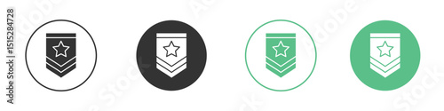 Military rank badge icon logo vector set. Graphic design elements