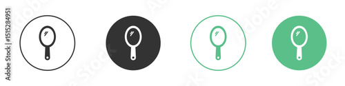 Mirror icon logo vector set. Graphic design elements