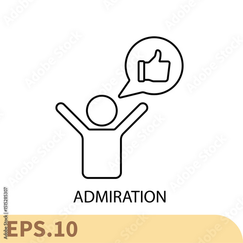 admiration icons  symbol vector elements for infographic web