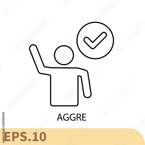 agree icons  symbol vector elements for infographic web