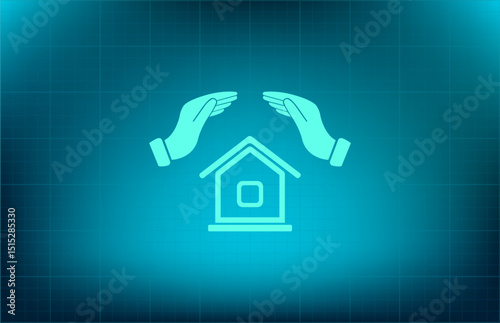 Vector icon on a blue background with a gradient	