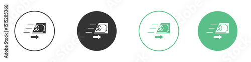 Money transfer icon logo vector set. Graphic design elements