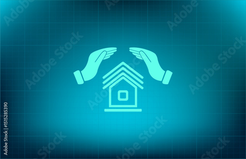 Vector icon on a blue background with a gradient	
